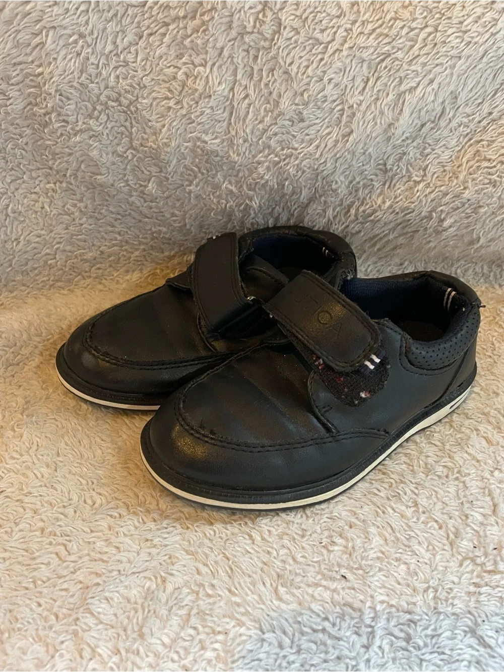 Kids Black Velcro Casual Shoes